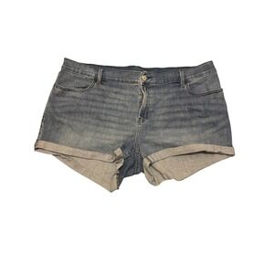 OLD NAVY Womens Denim Jean Shorts Cuffed Rolled Blue Size 20‎ WOW